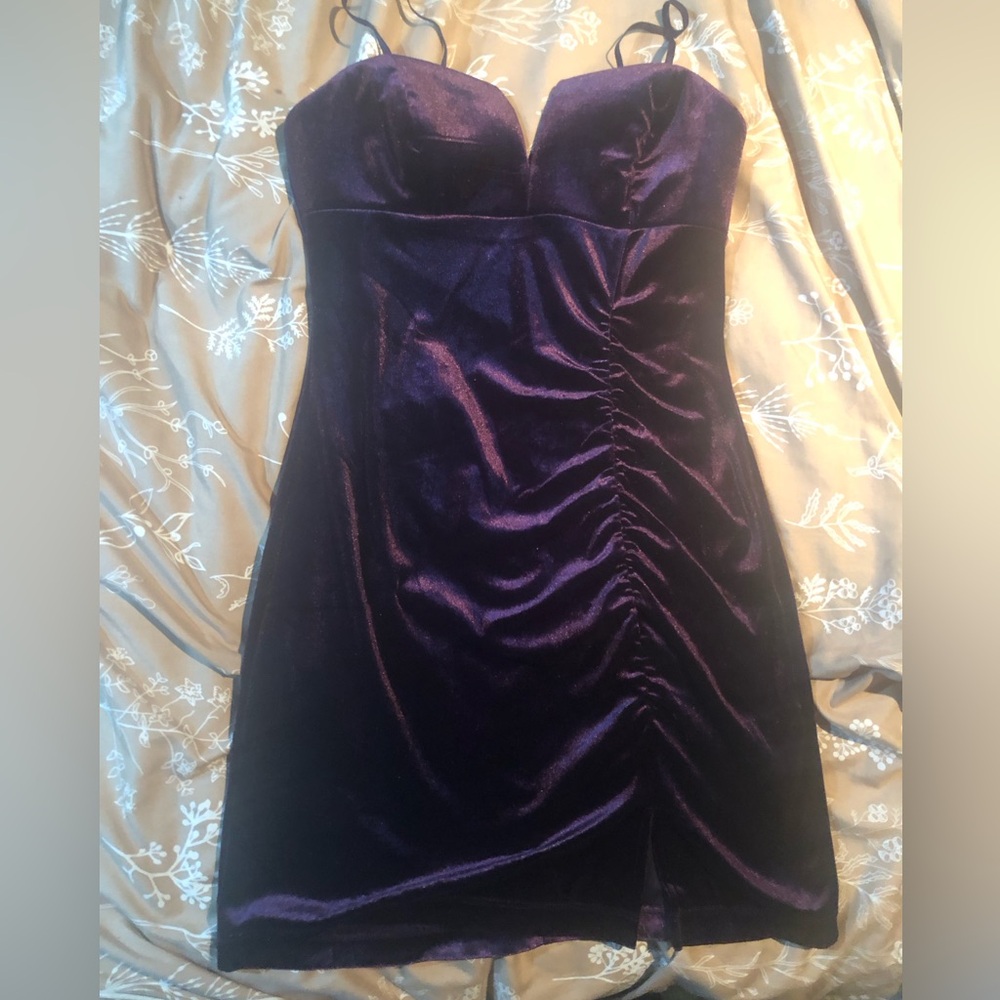 Emerald Sundae Deep Purple Mini Dress